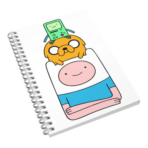 Caderno Universitário Finn  Jake Caricaturas 1, 10 e 15 Matérias Escolar Capa Dura Animes  Desenhos