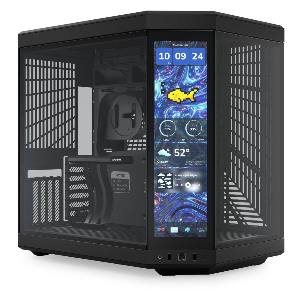 Gabinete Gamer Hyte Y70 - Vidro Temperado - Tela Digital Touch - Mid Tower - CS-