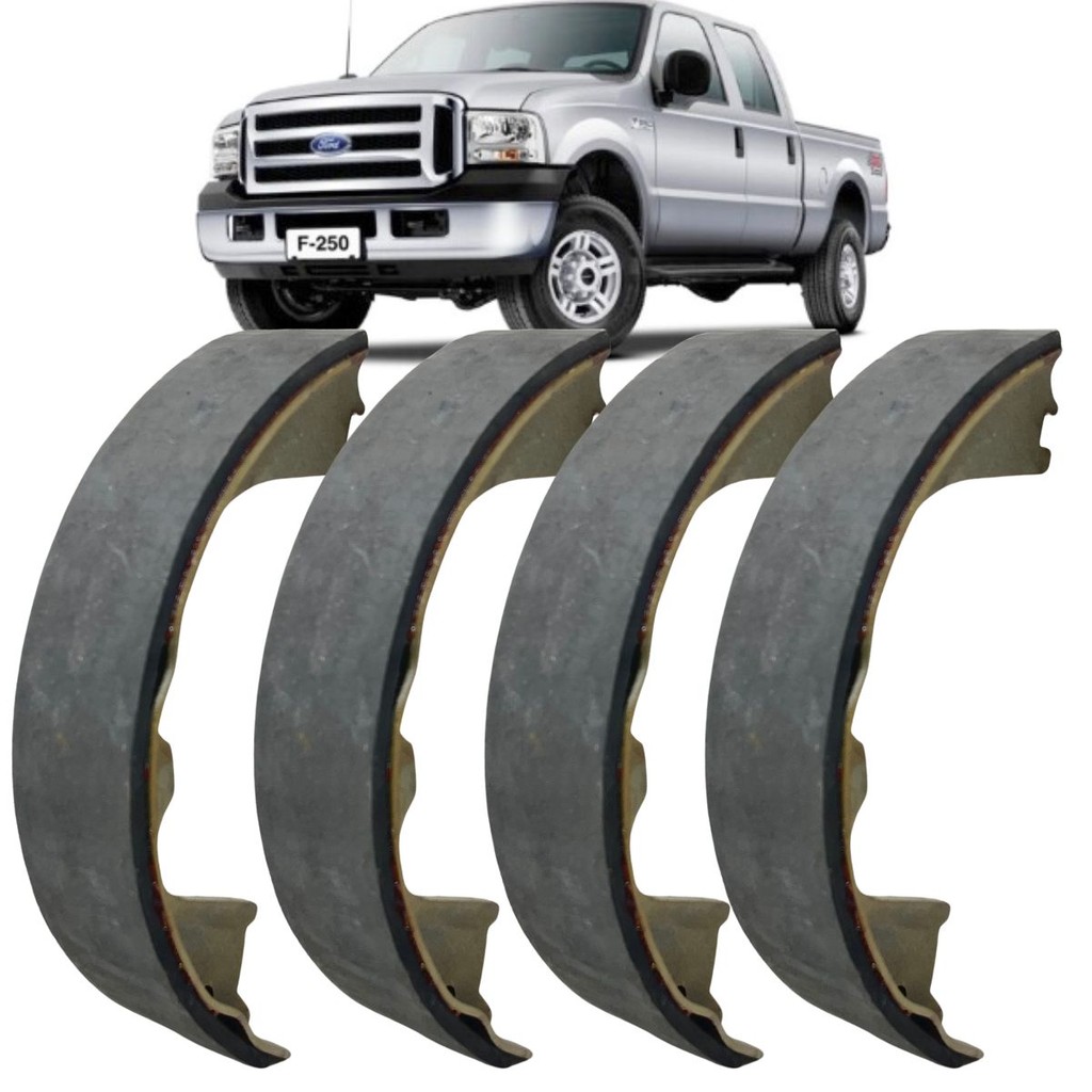 JOGO SAPATA PATIM LONA FREIO MÃO À DISCO ESTACIONÁRIO TRASEIRO F250 F350 98 A 06