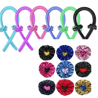 KIT TOUCA DE CETIM DUPLA FACE e MODELADOR DE CACHOS em Oferta na Shopee