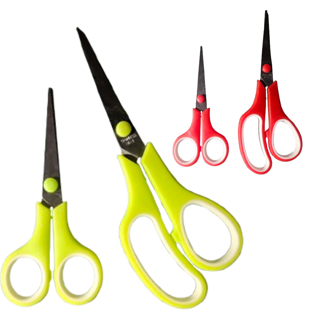 Kit 2 Tesouras Corte Costura Escritorio Multiuso Tecido Artesanato Ponta Cozinha Grande 7.5/5.5