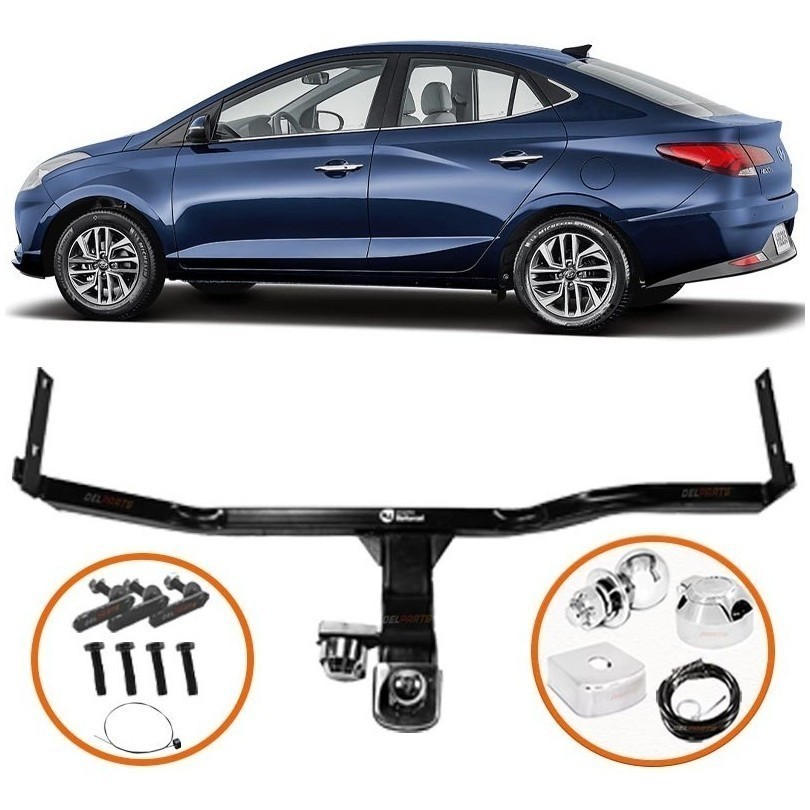 Engate Reboque Rabicho Hyundai Hb20 Sedan Inmetro Até 500kg