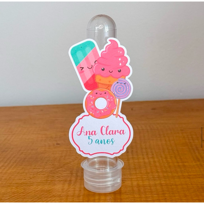 Apliques para Tubetes  DOCEE CONFEITARIA / Tags com Nome / Personalizados para Lembrancinhas de Aniversário Infantil