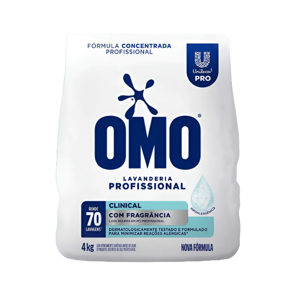 Lava Roupas em Pó 4KG Omo Clínical Com Fragrância em Oferta na Shopee