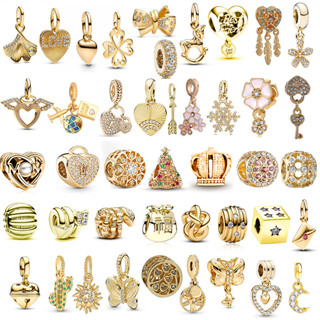 Ouro Pingente Berloque Prata 925 Charme Aço Inoxidável Jóias Bela Contas DIY Pulseira Colar Acessórios em Oferta na Shopee