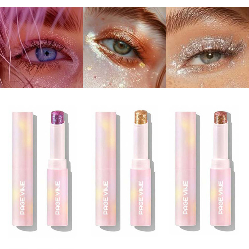 6 Cores Super Flash Sombra Vara Hidratante Geléia Textura Perolado Diamante Shimmer Iluminando Contorno Maquiagem Brilha