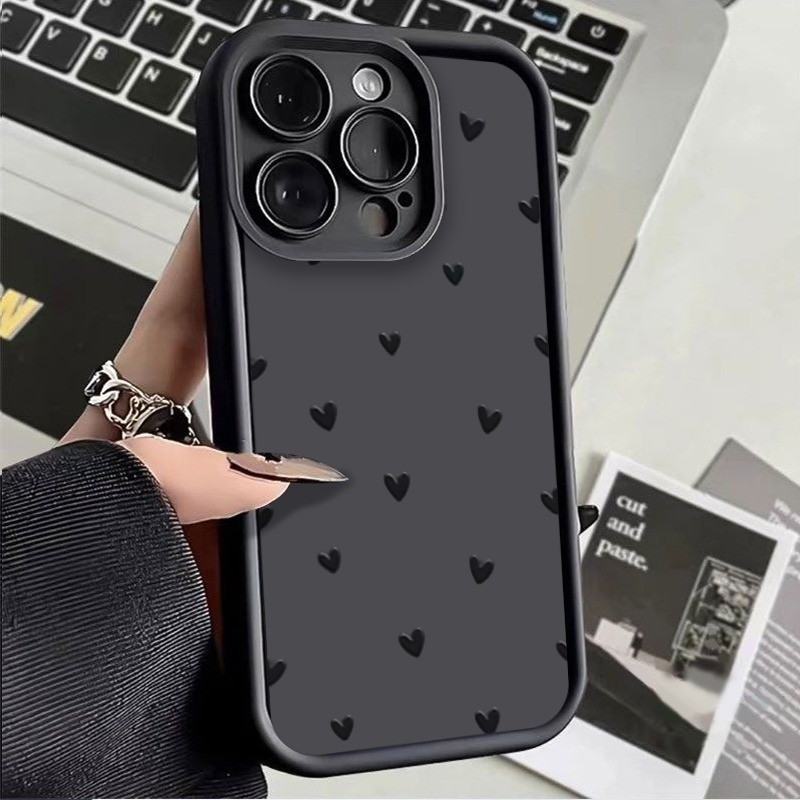 Capinha Capa Coração Samsung A55 A54 A35 A34 A15 A14 S24 S23 FE Ultra Plus A05 M34 Silicone Anti-impacto