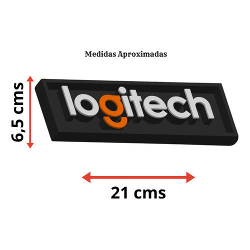 Logitech Logo 3d Placa Decoração Gamer Lojas Games Geek — R$ 79,99 em Shopee