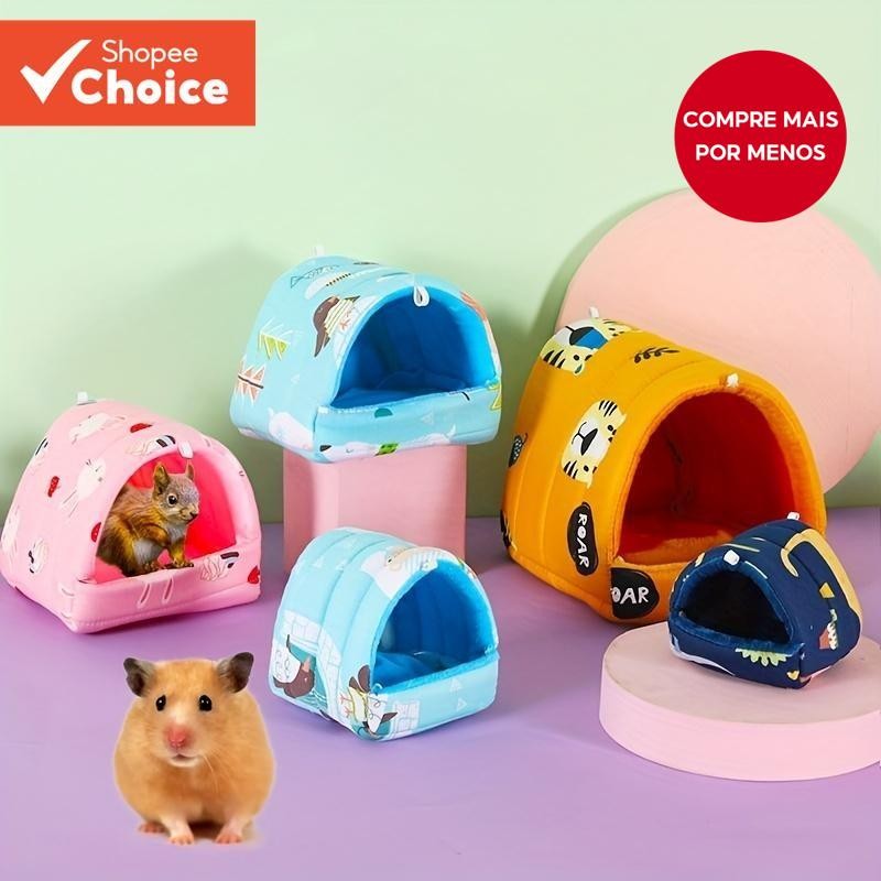 Ouriço Chinchila Hamster Pequenos Animais Bonito Ninho Caverna Rato Casa Quente