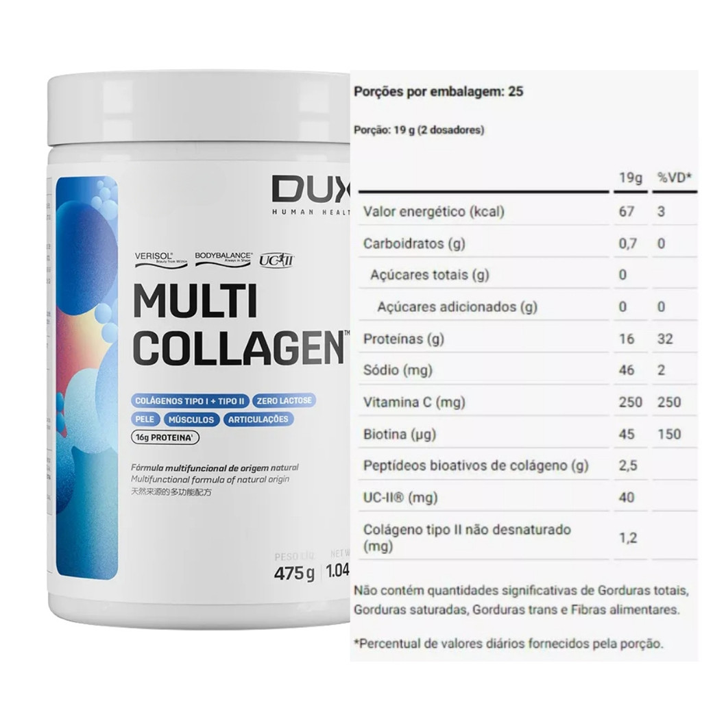 Detalhes do Multi Collagen Pote 475g Dux