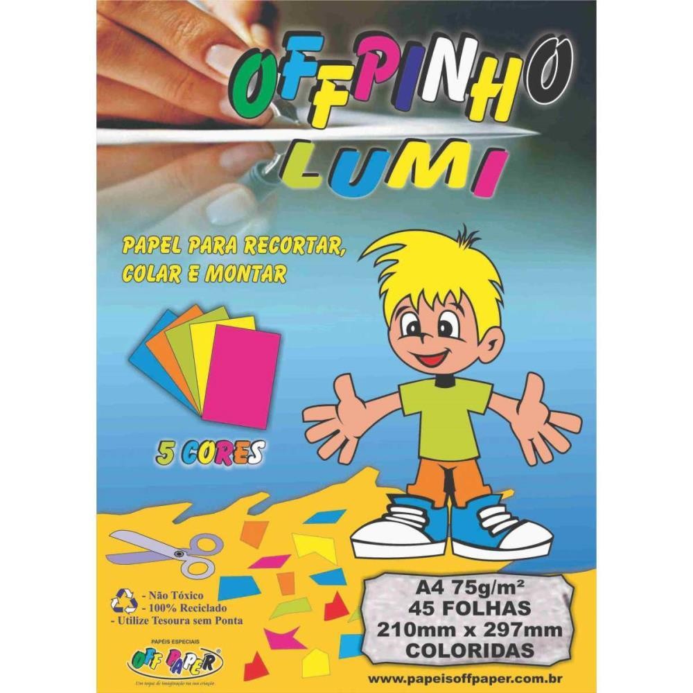 Bloco Para Educação Artística Offpinho Lumi A4 75g 45fls.