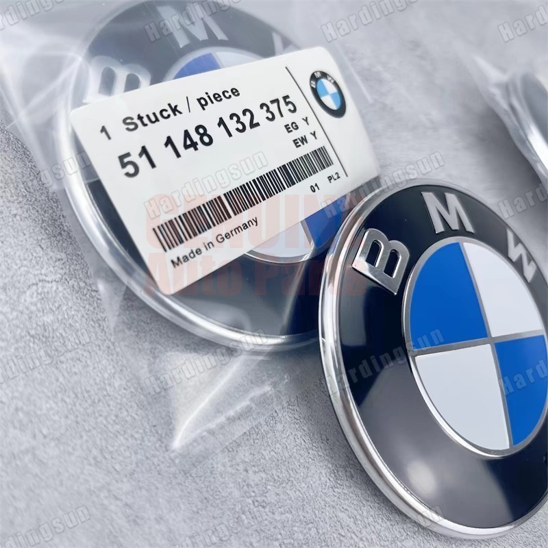 Logotipo Do Porta-Malas Dianteiro E Traseiro BMW Se Encaixa Para Série 1 3 5 7 X5X6 74mm 82mm Branco Azul Emblema Capô
