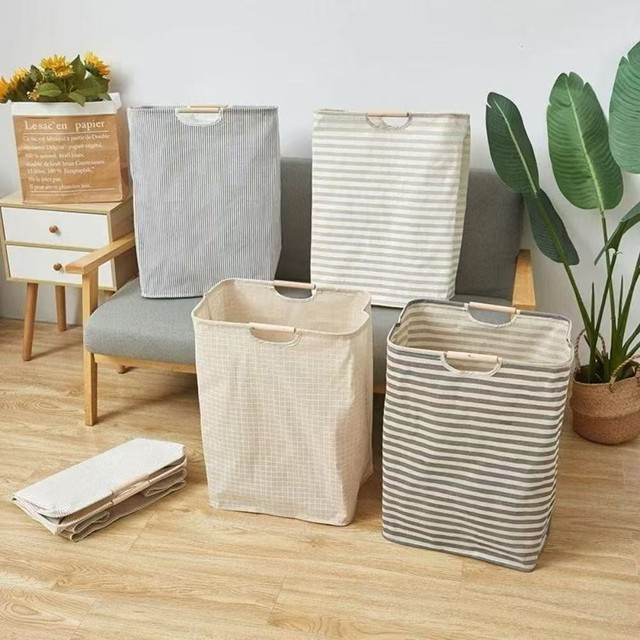 Cesto De Armazenamento De Roupas Sujas Com Alça Roupa Suja Dobrável Grande Capacidade