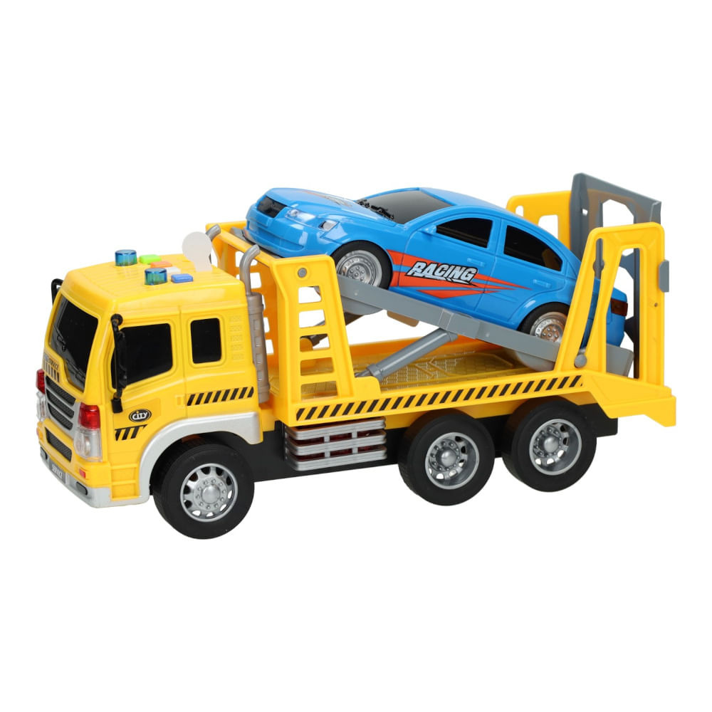 Caminhão Guincho com Fricção - Wrecker - Luz e Som - 26 cm - Yestoys - Mom & Baby