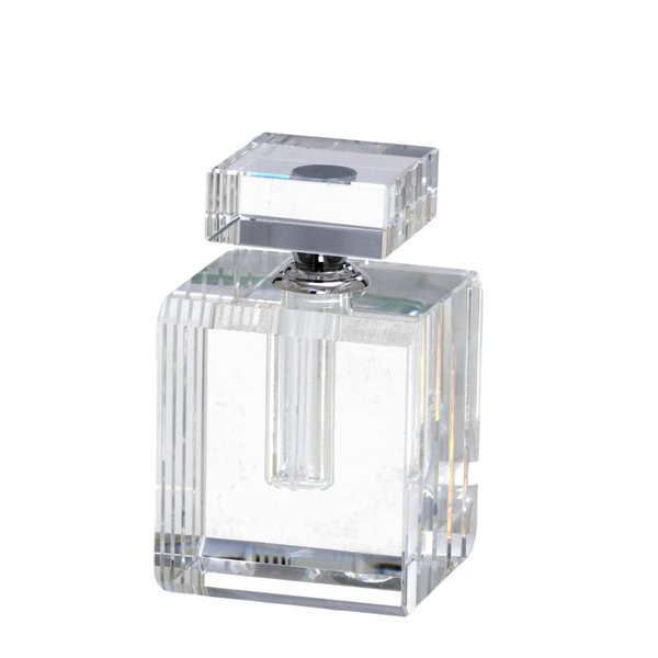 Perfumeiro Decorativo Em Cristal Transparente 7x7x11,5cm