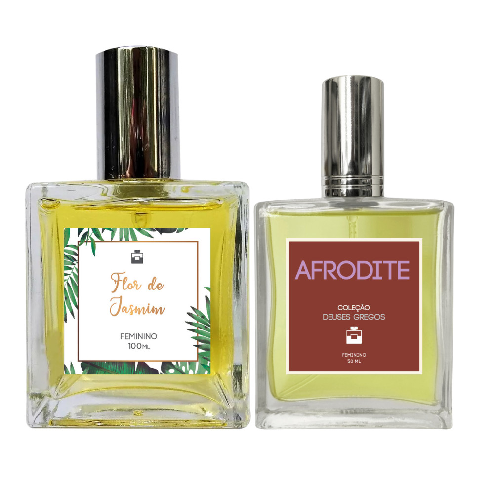 Kit Perfume Feminino Flor de Jasmim 100ml + Afrodite 50ml