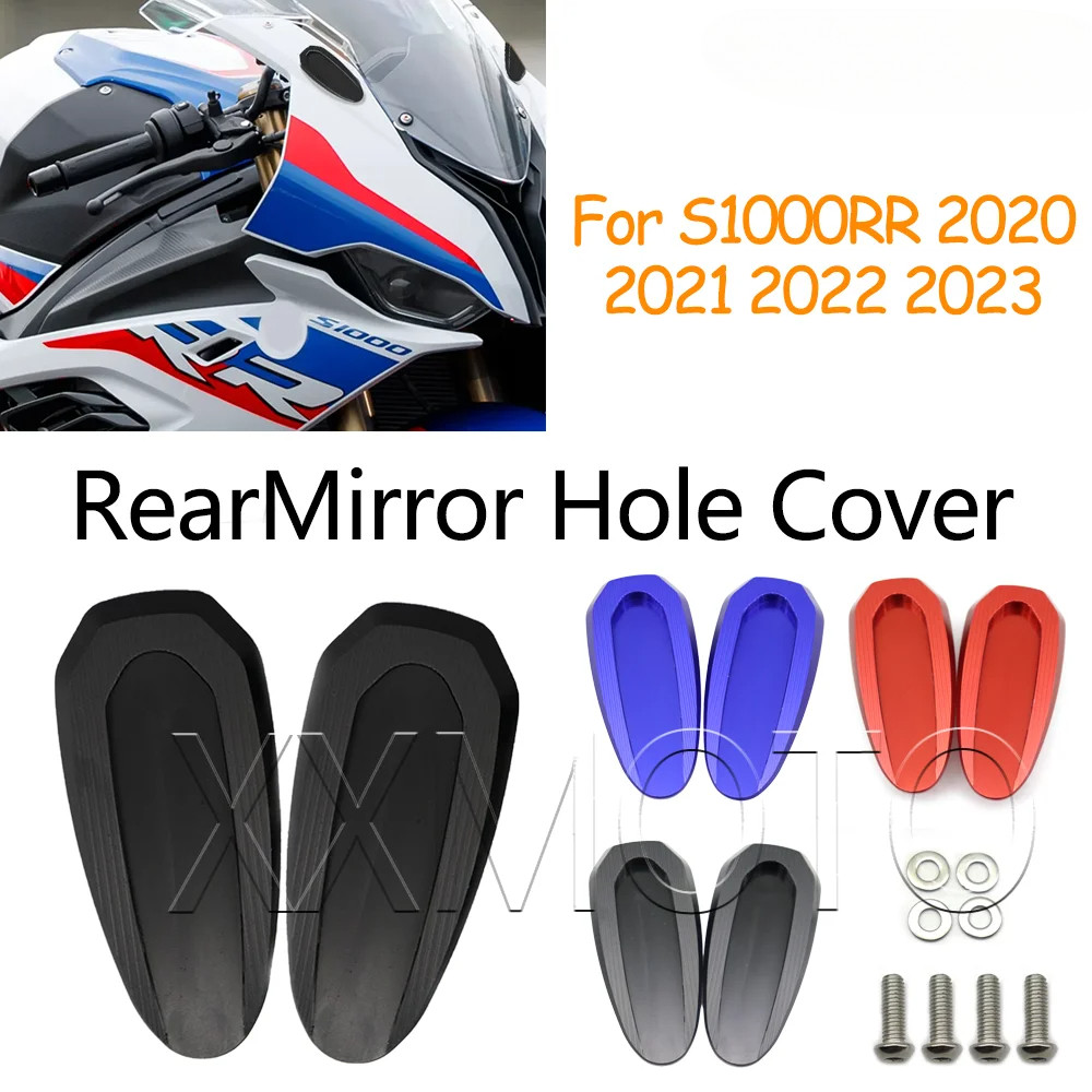 Para BMW S1000RR S1000 RR S1000 1000 Motocicleta Pára-Brisas Espelho Capa CNC Traseiro Buraco Eliminadores Retrovisores 