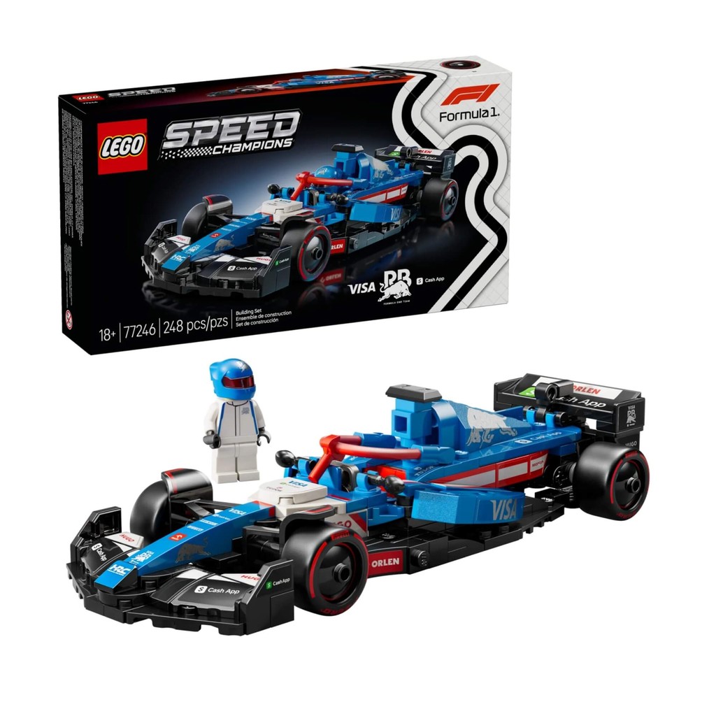 LEGO Speed Champions Visa Cash App RB VCARB 01 F1 248 Pcs Carro Corrida Fórmula 1 Brinquedo Infantil