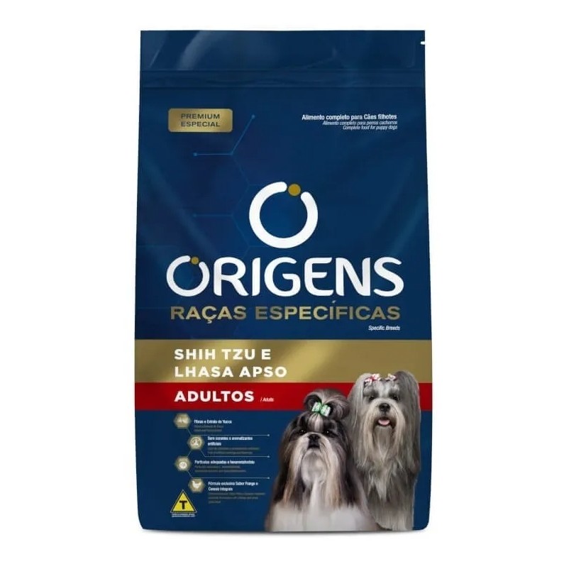 Ração Origens Cães Adultos Shitzu E Lhasa 3Kg