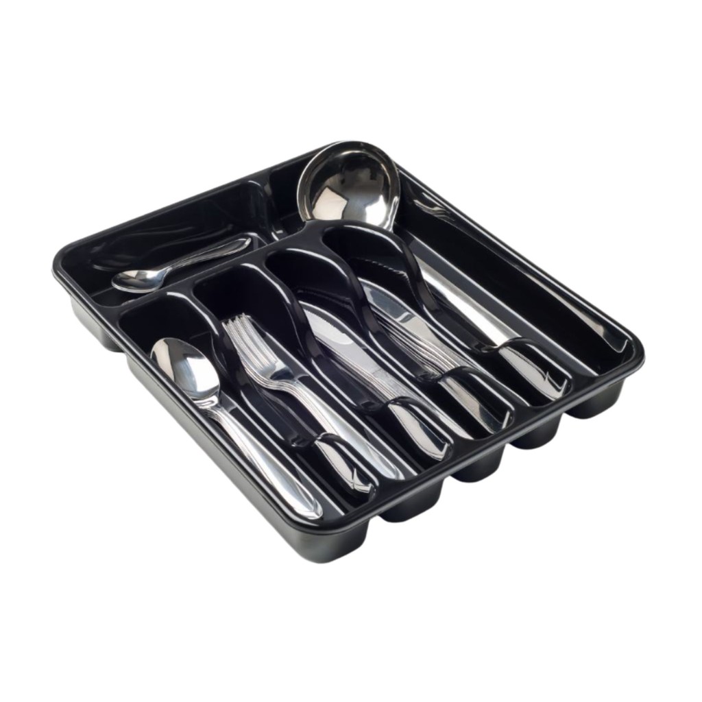 Organizador Porta Talheres Multiuso Preto Praticidade E Organização Para o Dia A Dia