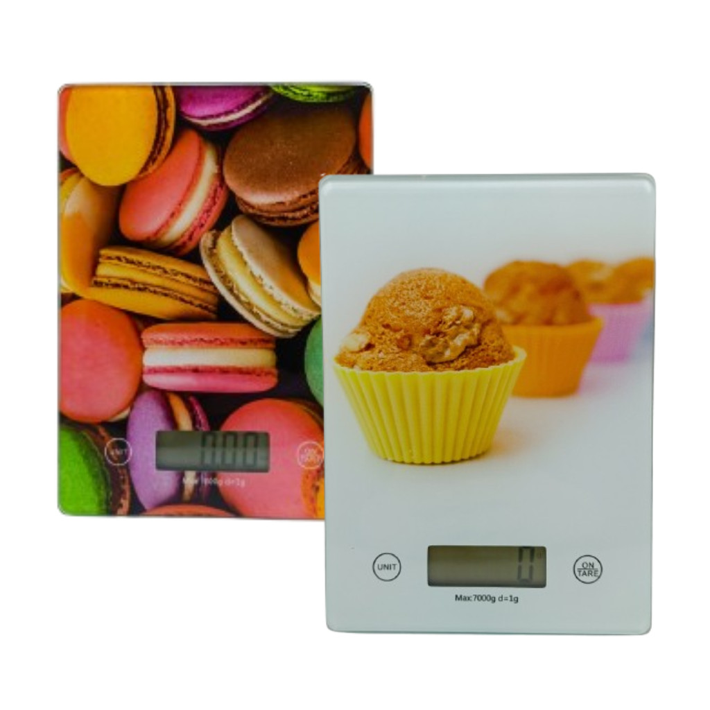 Balança Digital de Cozinha Vidro Temperado Alta Precisão g/oz Premium Cupcake