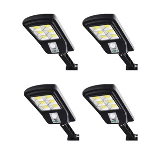 Mini Luminária Solar 48Cob Quadrada Poste Rua Parede Refletor Sensor Presença Movimento Prova D'Água em Oferta na Shopee