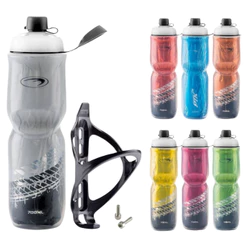 Kit Bike PTK Garrafa Caramanhola Térmica 700ml + Suporte bicicleta