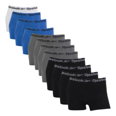Kit 12 Cuecas Boxer Masculina Microfibra Sem Costura Reebok Original