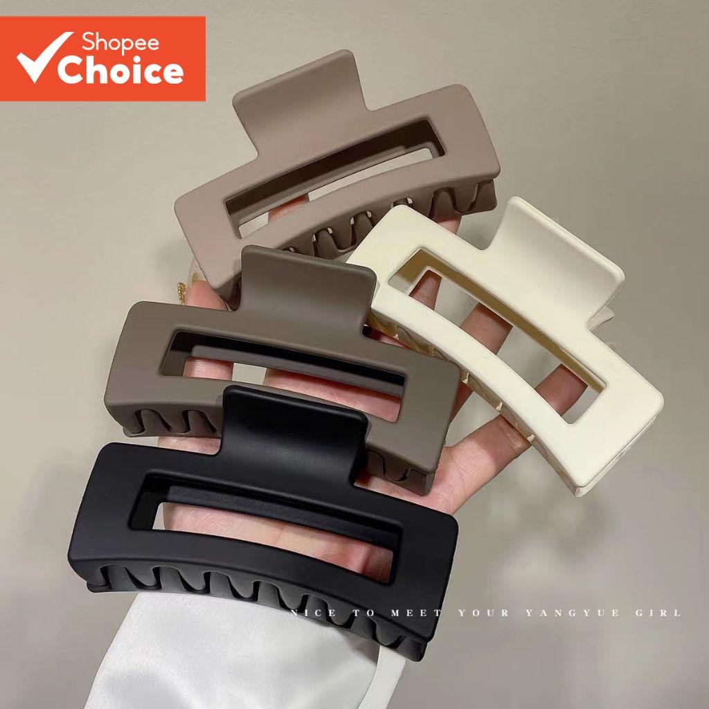 Grampo De Cabelo Quadrado Acrílico Caranguejo Elegante Estilo Coreano Meninas Na Moda Aces...