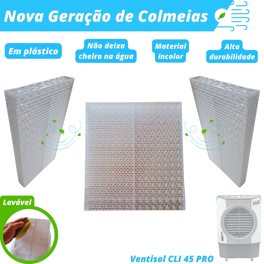 Colmeia Plástica Lavável para Climatizador - Ventisol CLI 45 PRO