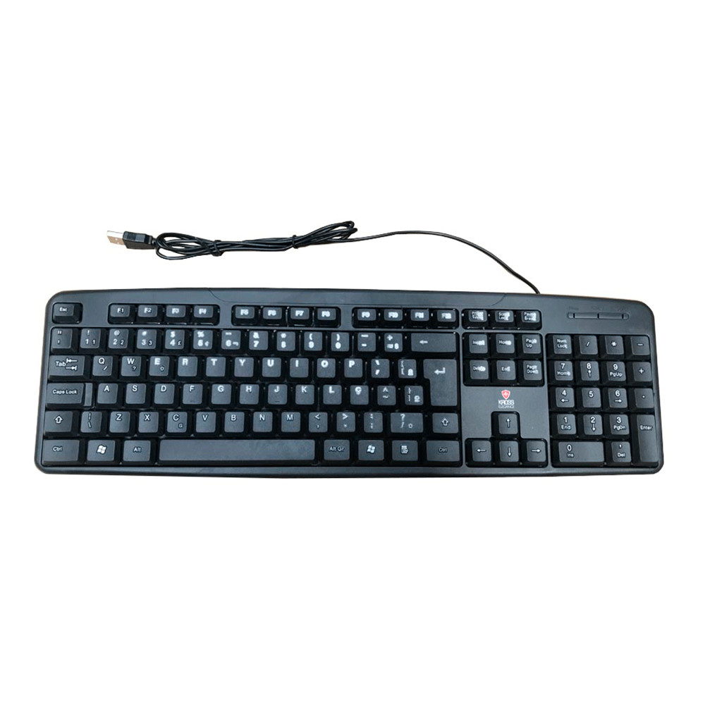 Teclado Kross Elegance, USB, ABNT2, Preto - KE-K095V2 em Oferta na Shopee