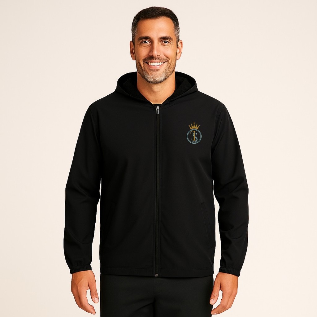 Jaqueta Blusa Corta Vento Masculina Com Capucho Punhos E Fecho Frontal Para Meia Estação
