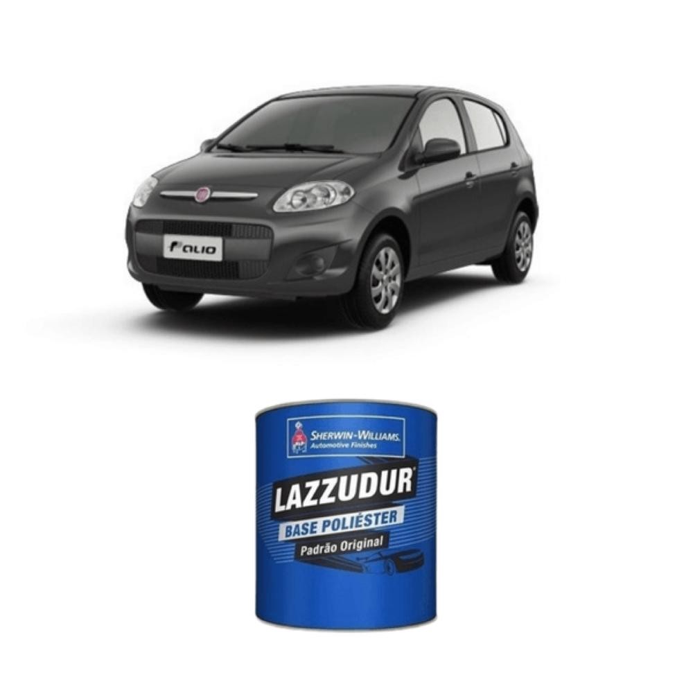 TINTA POLIESTER CINZA CROMO 08  FI (666A)900ML LAZZUDUR