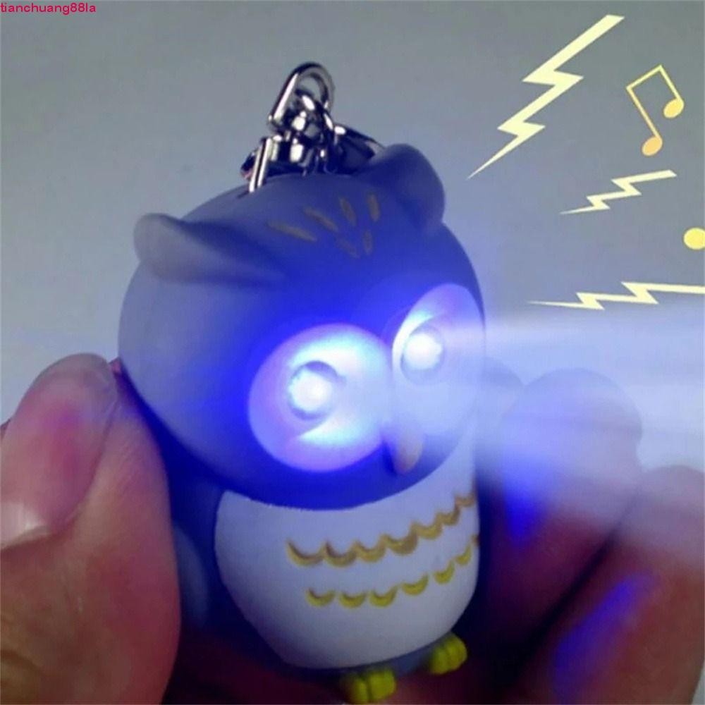 TIANCHUANG Coruja Chaveiro Menino Menina Bonito Animal Porta-Chaves Saco Pingente Luz Design Mini Carro