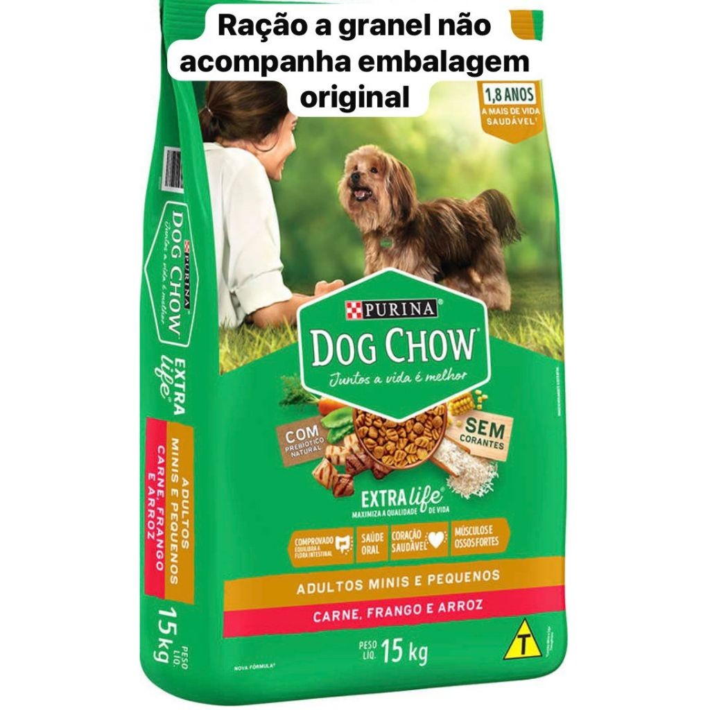 Ração Dog Chow Adulto Raças Pequenas Adulto A granel Sabor Carne e Frango com Arroz - ENTREGA IMEDIATA