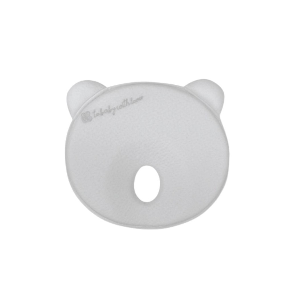 Travesseiro Ergonômico para Bebê Memory Foam Bear Cinza