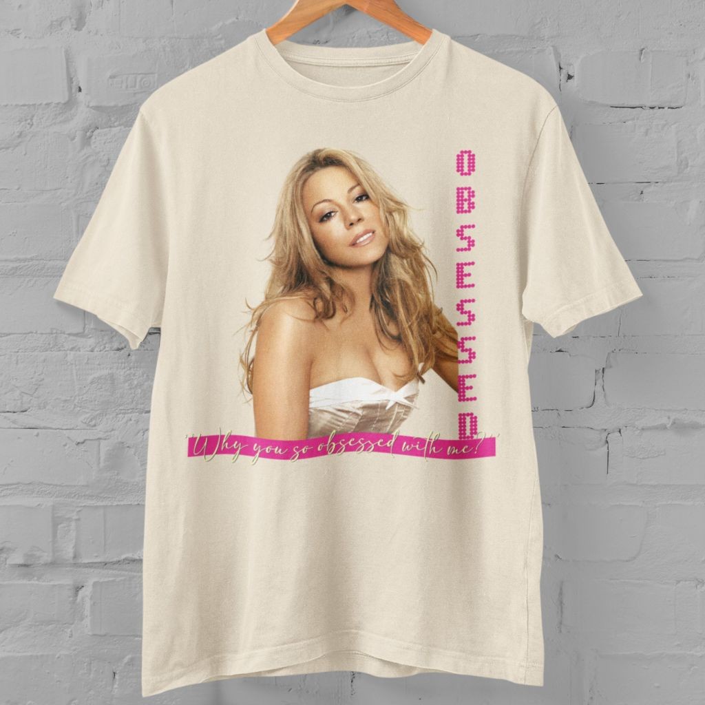 Camiseta Cantora Mariah Carey OBSESSED "Why You So Obsessed With Me?" - Blusa 100% Algodão - Envio Imediato - DR Bigorna