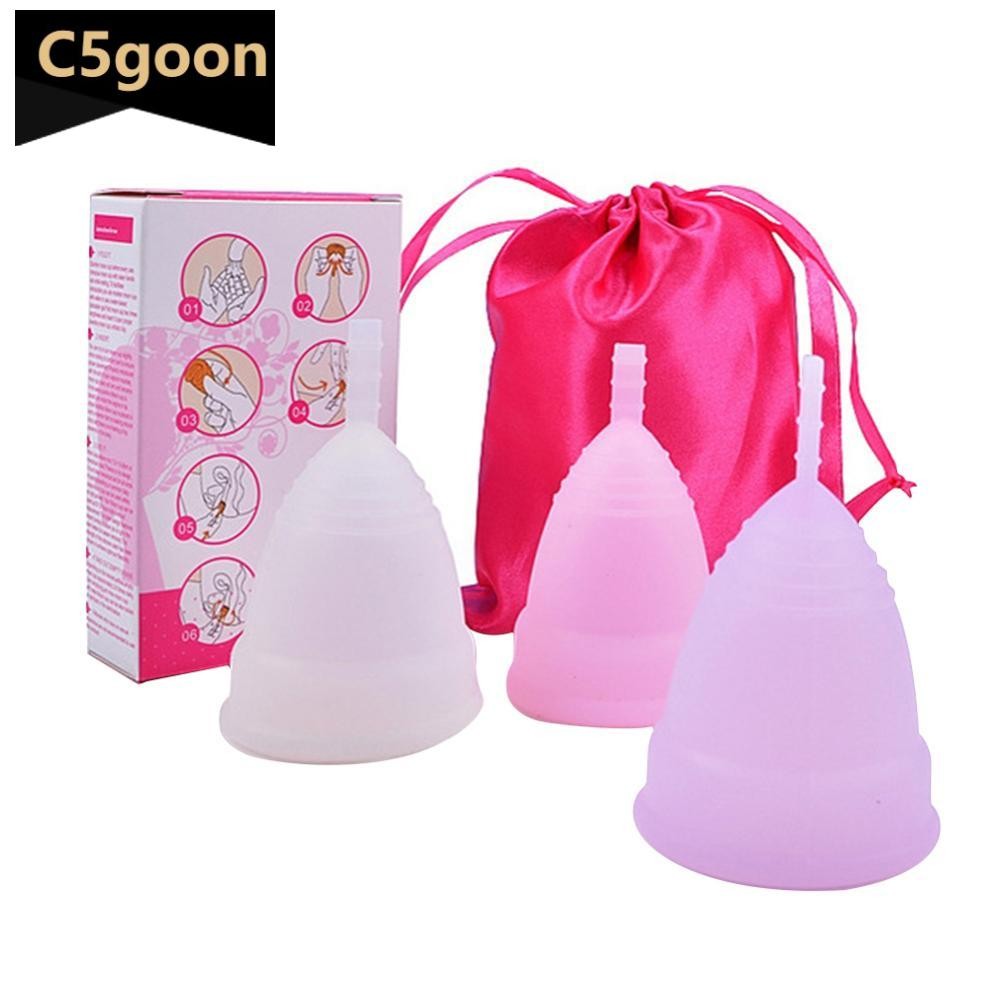 C5GOON 1Pc Copo Menstrual Reutilizável Feminino Silicone Higiene Feminina Ambiental P3Y9
