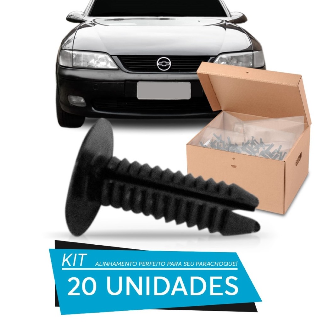 Kit 20 Rebite Grampo Parachoque Dianteiro Vectra 1997 a 2004