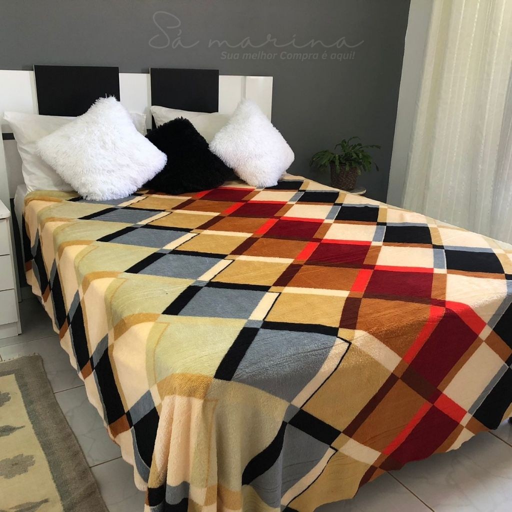 Manta Cama Casal Estampada Super Fofa em Oferta na Shopee