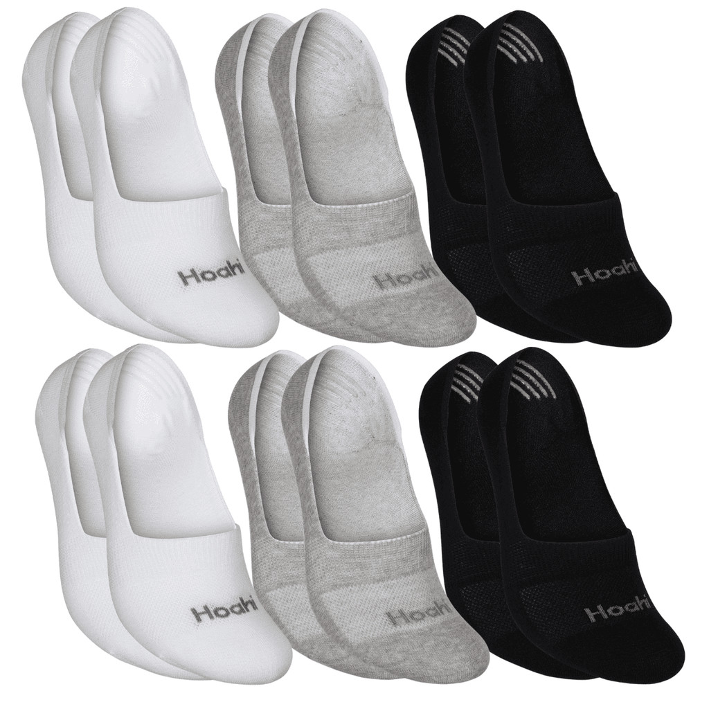 Kit 6 Pares Meias Sapatilha Unissex Hoahi Silicone Algodão