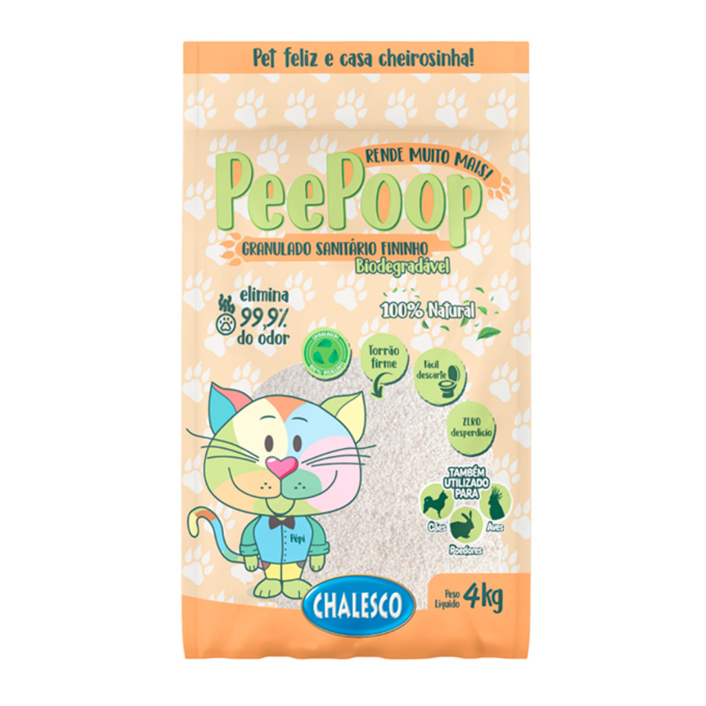 Areia Granulado Fina Biodegradável 4Kg Natural Chalesco