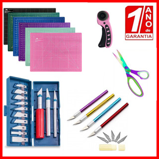 Kit Patchwork Com Base De Corte Tesoura E Estiletes em Oferta na Shopee