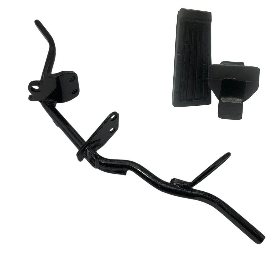 Kit Estribo Pedal de Apoio Ybr 125 02-08 Factor 09-16 + Par de Borrachas do Estribo