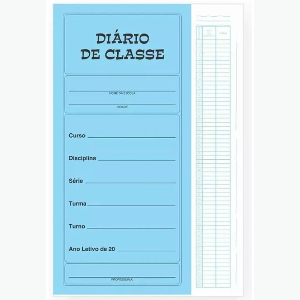 Diário de Classe Mensal 12F Tamoio - 10 Unidades