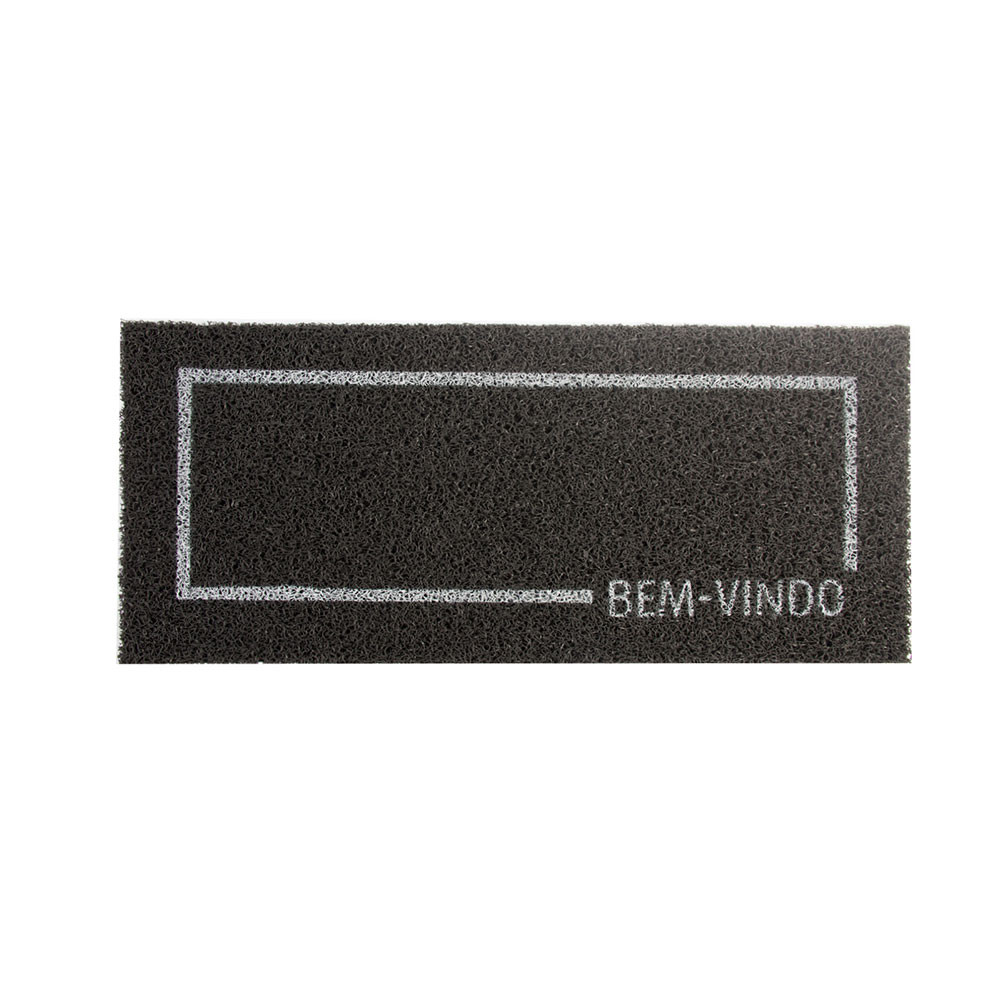 Tapete Entrada Extensive Bem Vindo Segurança Antiderrapante Capacho 30x70cm Prata Limpeza Euro Mats em Oferta na Shopee
