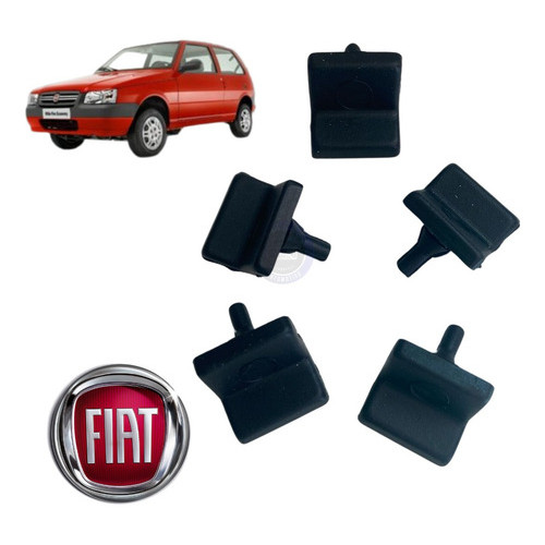 Kit 5 Batente Capo Uno Fiorino Premio Antiruído Fiat 5 Peças