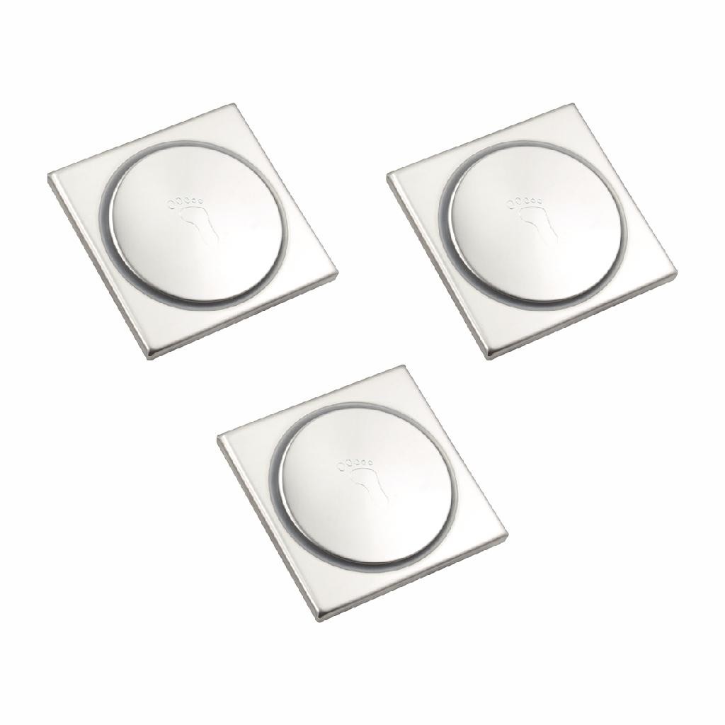 Kit 03 Ralo Click Inox 10x10 Anti Inseto e Odor