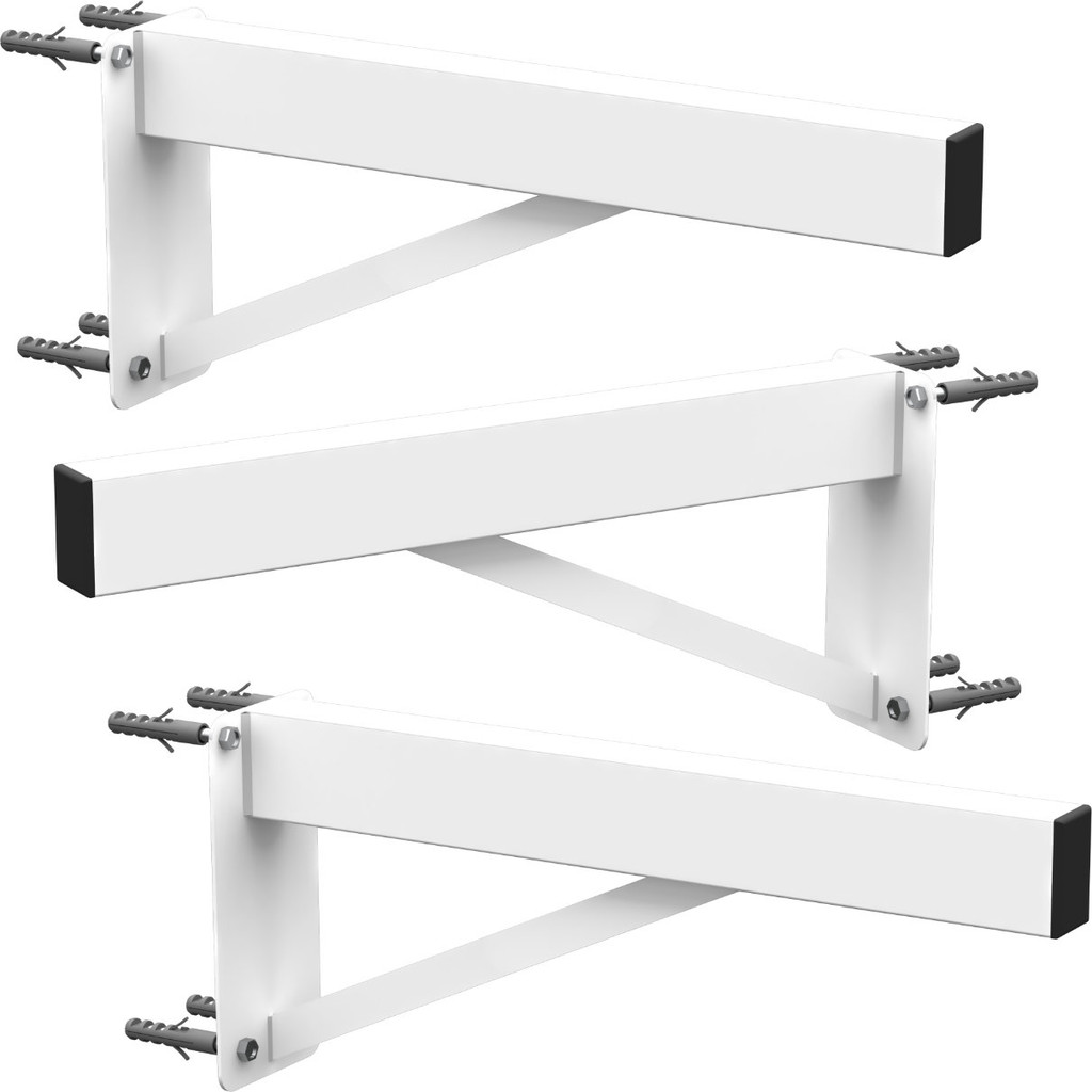 3 SUPORTES PIA PARAFUSAR PAREDE BANCADA MÁRMORE GRANITO ROBUSTO APARADOR 30 CM BRANCO