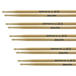 Kit de Baquetas 5B Batera Clube Kit com 5 Pares em Bapeva Padrão 5B excelente durabilidade e densida